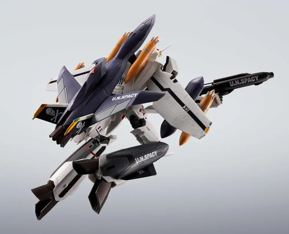Macross 7 Hi-Metal R Action Figure VF-0S Phoenix (Roy Focker Use) & QF-2200D-B Ghost Set 14 cm